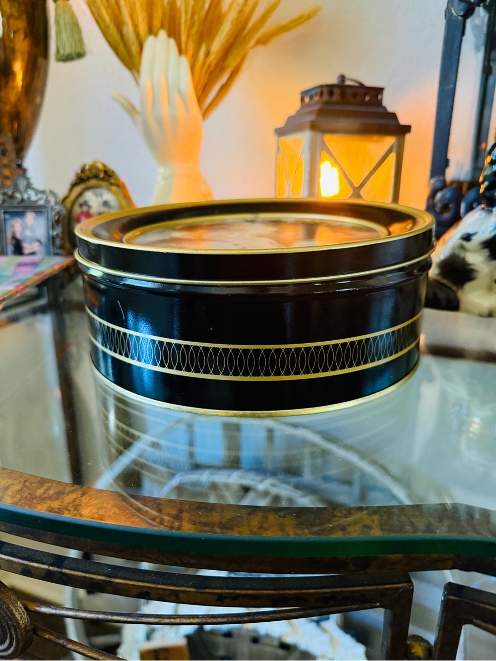 Mystery Vintage Bundle-Renoir Tin-Filled with Vintage Home Decor Items 1800-1970 - Picture 4 of 16